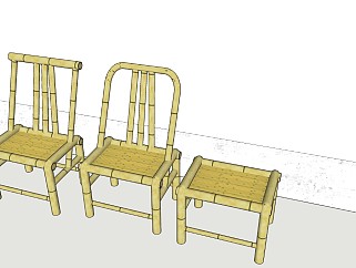 中式竹椅 小竹椅 靠背竹椅